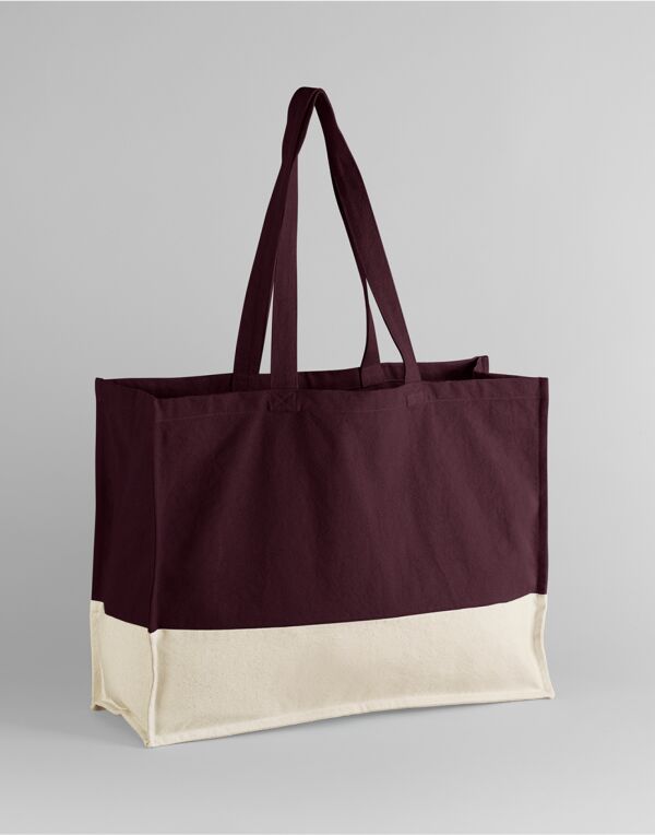 W858 Westford Mill EarthAware Organic Contrast Shopper Oxblood/Natural W858 Westford Mill EarthAware Organic Contrast Shopper Oxblood/Natural