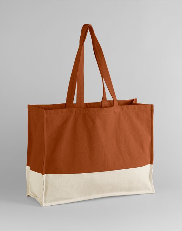 W858 Pumpkin/Natural EarthAware® Organic Contrast Shopper