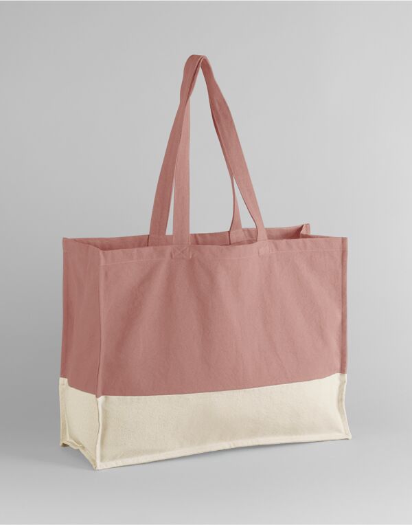 W858 Westford Mill EarthAware Organic Contrast Shopper Rose/Natural