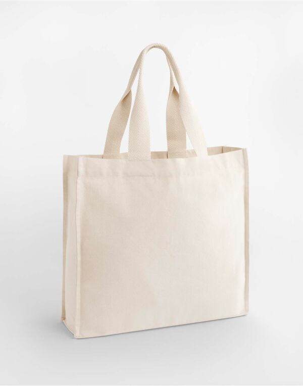 W940 Natural Chevron Handle Shopper