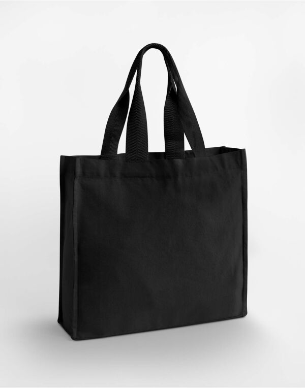 W940 Westford Mill Chevron Handle Shopper Black
