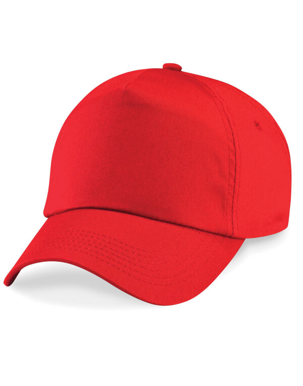 B10B Beechfield Junior Original 5 Panel Cap Bright Red