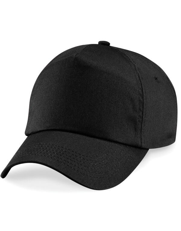 B10B Beechfield Junior Original 5 Panel Cap Black