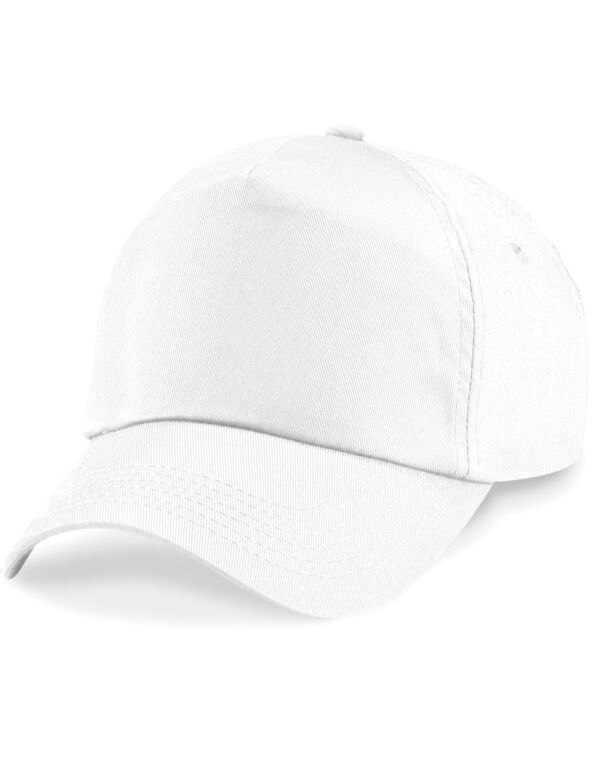 B10B Beechfield Junior Original 5 Panel Cap White B10B Beechfield Junior Original 5 Panel Cap White