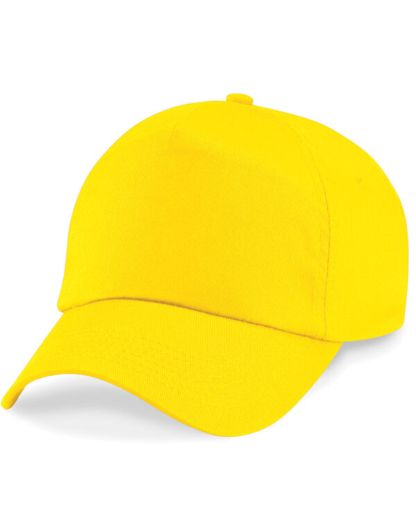 B10B Beechfield Junior Original 5 Panel Cap Yellow B10B Beechfield Junior Original 5 Panel Cap Yellow