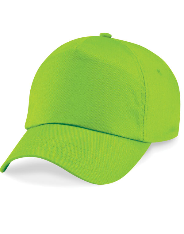 B10B Beechfield Junior Original 5 Panel Cap Lime B10B Beechfield Junior Original 5 Panel Cap Lime