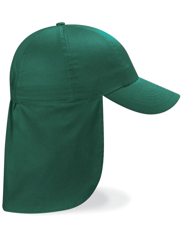 B11B Beechfield Junior Legionnaire Style Cap Bottle Green