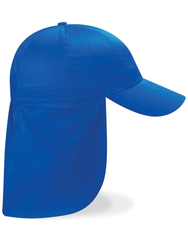 B11B Beechfield Junior Legionnaire Style Cap Bright Royal