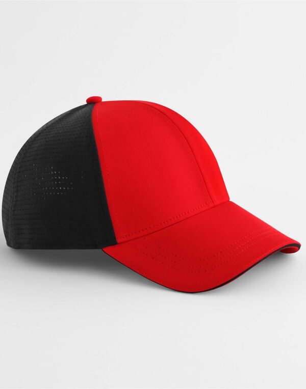 B165 Beechfield Club Cap Red/Black