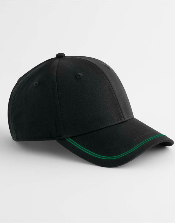 B166R Beechfield Match Day Cap Black/Kelly Green