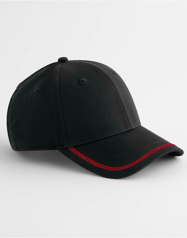 B166R Beechfield Match Day Cap Black/Red