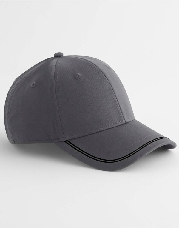 B166R Beechfield Match Day Cap Gunmetal Grey/Black
