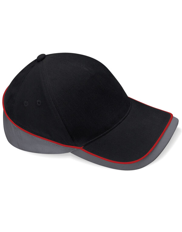 B171 Beechfield Teamwear Competition Cap Black/Graphite/Classic Red B171 Beechfield Teamwear Competition Cap Black/Graphite/Classic Red