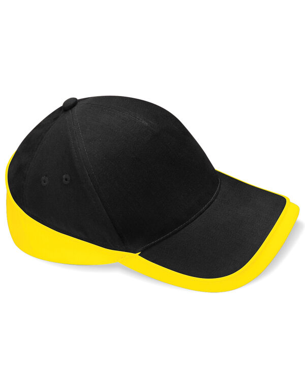 B171 Beechfield Teamwear Competition Cap Black/Yellow