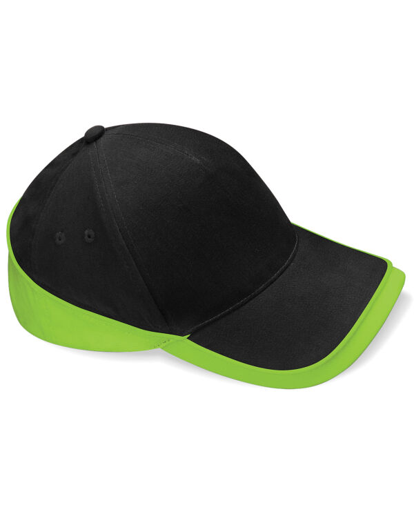 B171 Beechfield Teamwear Competition Cap Black/Lime Green