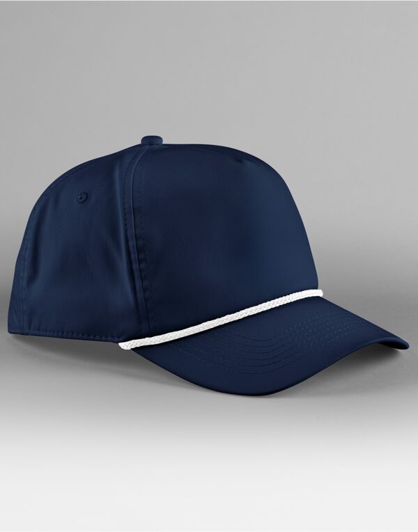 B194R Navy/White Rope Detail Golf Cap