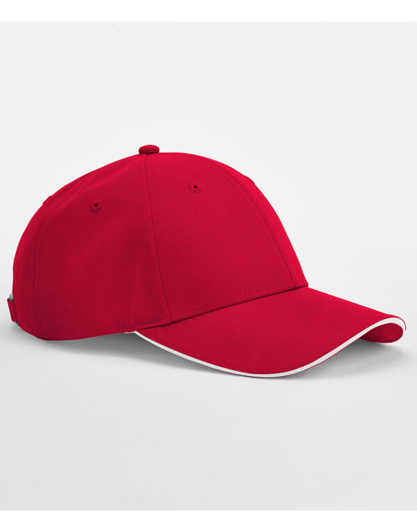 B195R Beechfield Team Sports-Tech Cap Classic Red/White B195R Beechfield Team Sports-Tech Cap Classic Red/White
