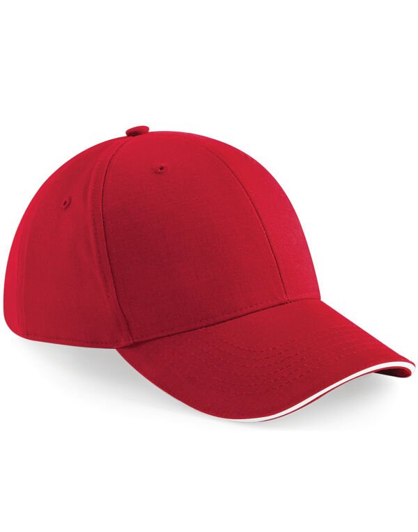 B20 Beechfield Athleisure 6 Panel Cap Classic Red/White B20 Beechfield Athleisure 6 Panel Cap Classic Red/White