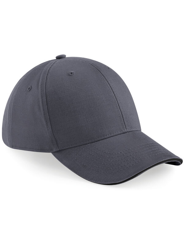 B20 Beechfield Athleisure 6 Panel Cap Graphite Grey/Black