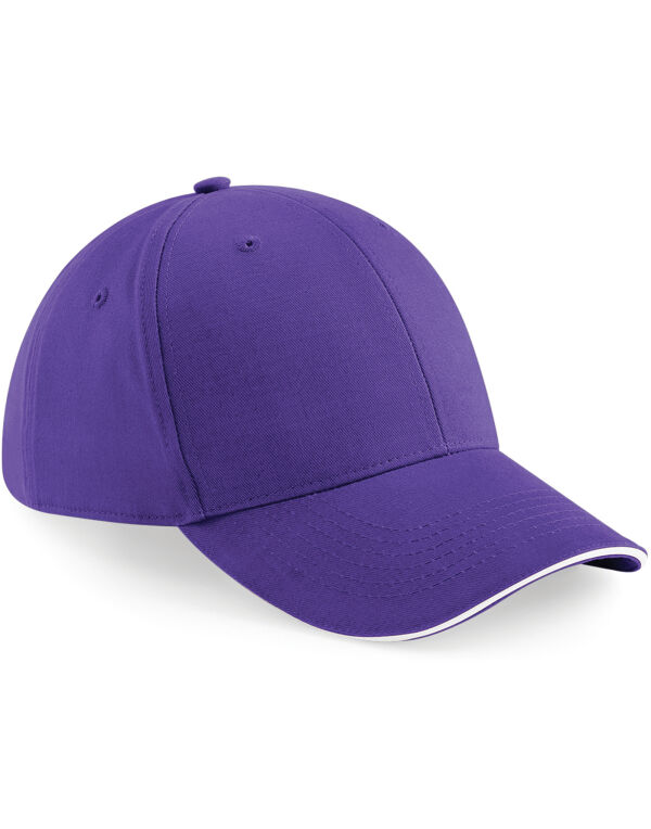 B20 Beechfield Athleisure 6 Panel Cap Purple/White B20 Beechfield Athleisure 6 Panel Cap Purple/White