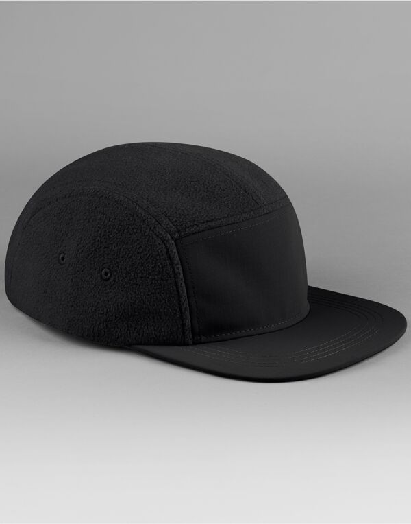 B220R Beechfield Fleece Outdoor Camper Cap Black