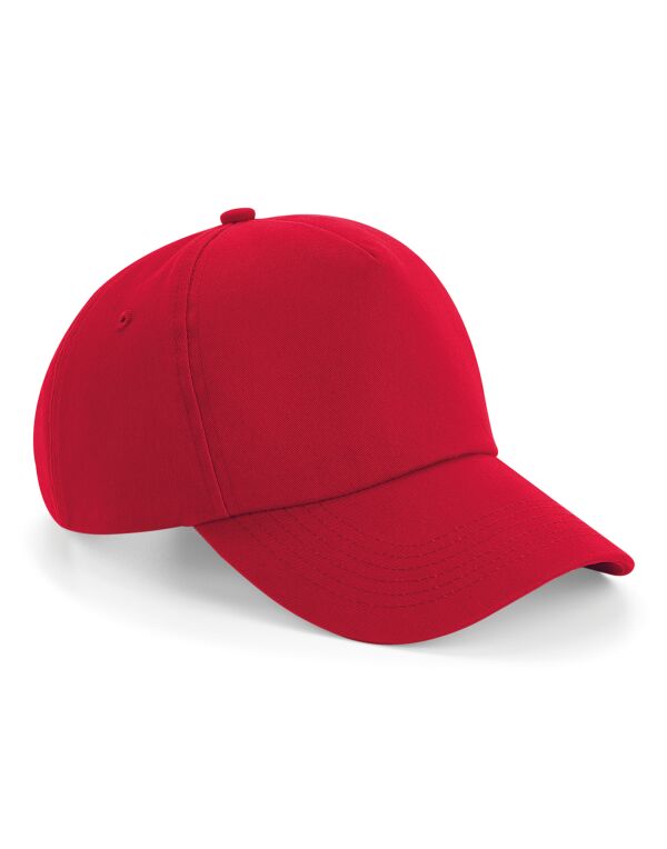 B25 Beechfield Authentic 5 Panel Cap Classic Red
