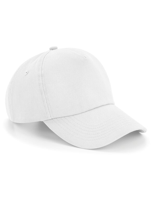 B25 Beechfield Authentic 5 Panel Cap White B25 Beechfield Authentic 5 Panel Cap White
