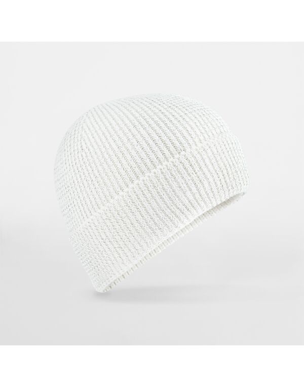 B325R White Streetlite Reflective Beanie