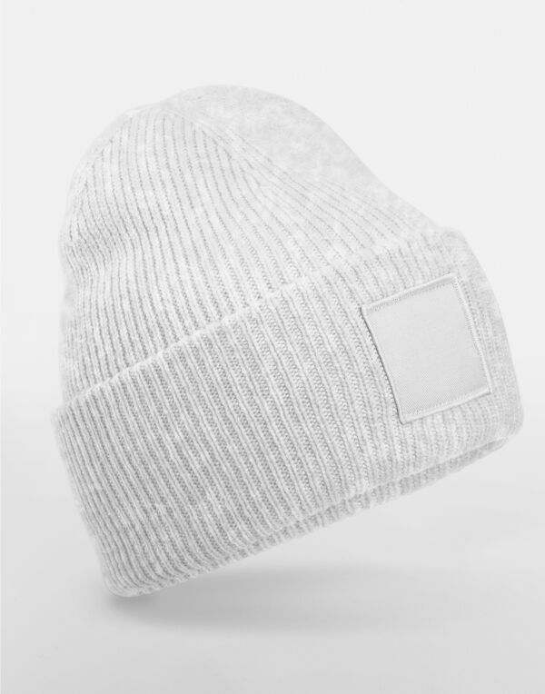 B336R Beechfield Deep Cuffed Tonal Patch Beanie Cloudy Grey B336R Beechfield Deep Cuffed Tonal Patch Beanie Cloudy Grey
