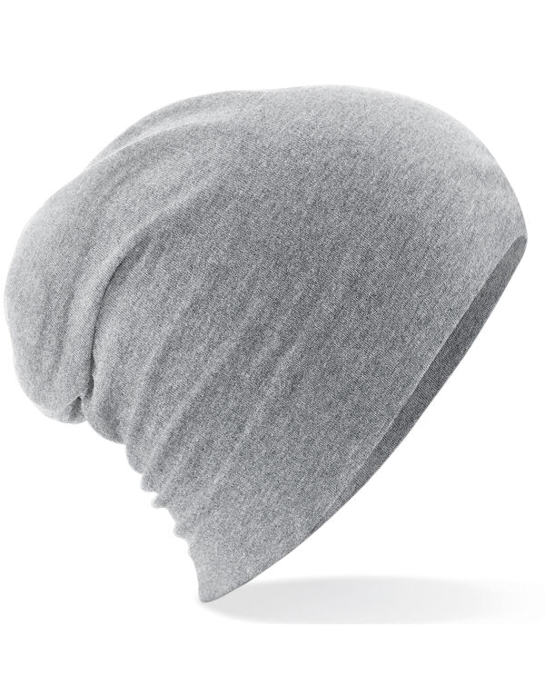 B368 Beechfield Hemsedal Cotton Slouch Beanie Heather Grey B368 Beechfield Hemsedal Cotton Slouch Beanie Heather Grey