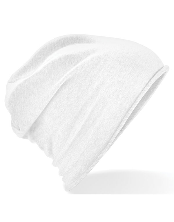 B361 Beechfield Jersey Beanie White