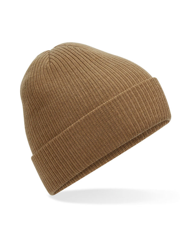 B376R Beechfield Polylana Ribbed Beanie Biscuit