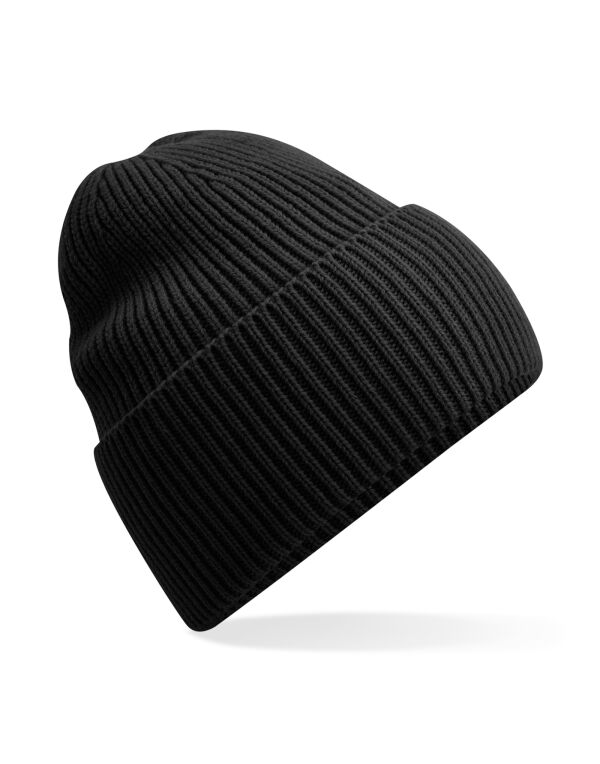 B384R Beechfield Oversized Cuffed Beanie Black
