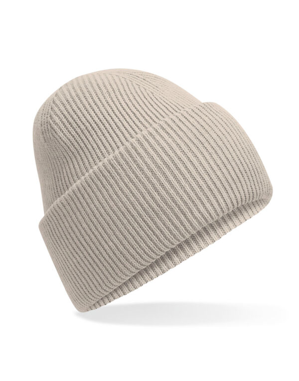 B385R Beechfield Classic Deep Cuffed Beanie Natural Stone