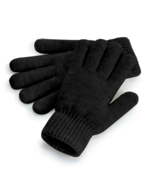 B387 Beechfield Cosy Ribbed Cuff Gloves Black Marl B387 Beechfield Cosy Ribbed Cuff Gloves Black Marl