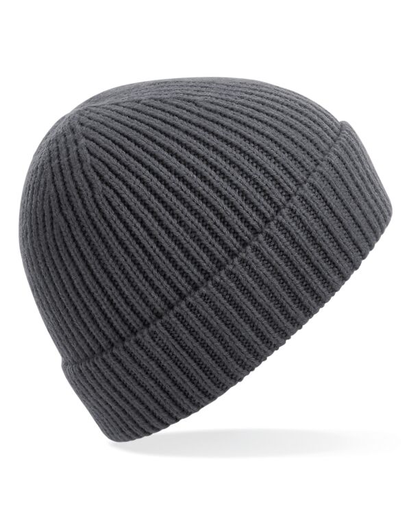 B380 Beechfield Engineered Knit Ribbed Beanie Graphite B380 Beechfield Engineered Knit Ribbed Beanie Graphite