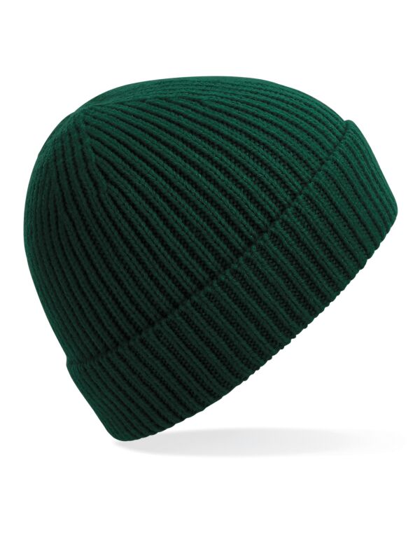 B380 Beechfield Engineered Knit Ribbed Beanie Bottle Green B380 Beechfield Engineered Knit Ribbed Beanie Bottle Green