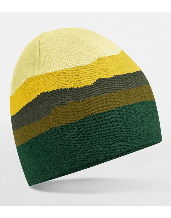 B394R Beechfield Mountain Peaks Pull On Beanie Alpine Peaks