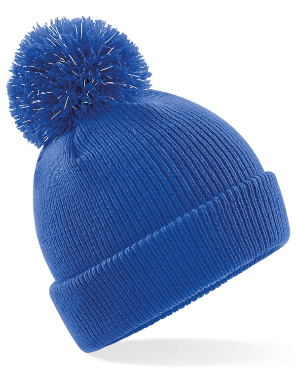 B406B Beechfield Junior Reflective Bobble Beanie Bright Royal B406B Beechfield Junior Reflective Bobble Beanie Bright Royal