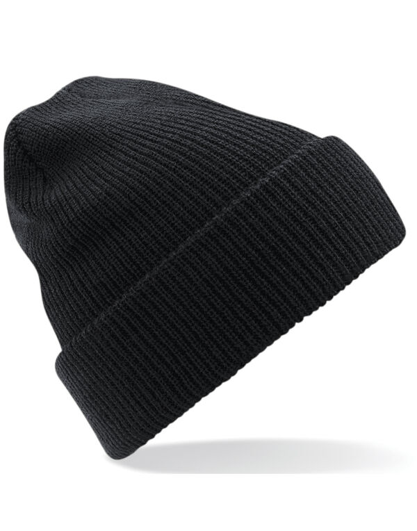 B425 Beechfield Heritage Beanie Black