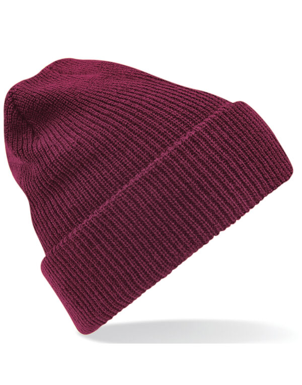 B425 Beechfield Heritage Beanie Burgundy