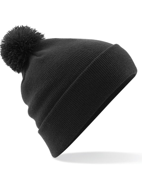 B426 Beechfield Original Pom Pom Beanie Black B426 Beechfield Original Pom Pom Beanie Black