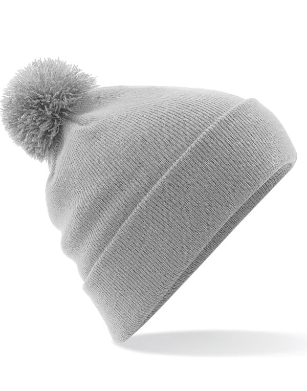 B426 Beechfield Original Pom Pom Beanie Light Grey B426 Beechfield Original Pom Pom Beanie Light Grey