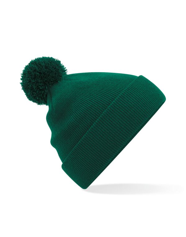 B426B Beechfield Junior Original Pompom Beanie Bottle Green