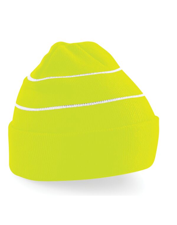 B42 Beechfield Enhanced-Viz Beanie Fluoresent Yellow