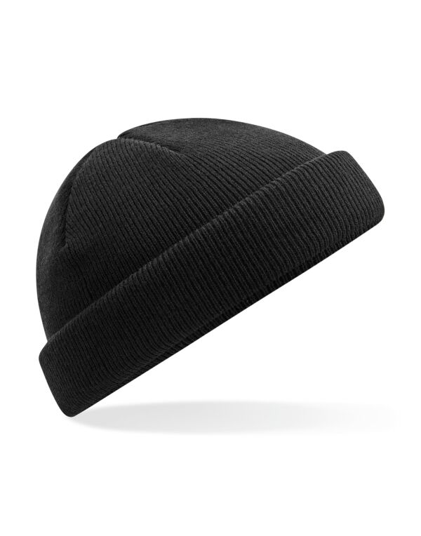 B43R Beechfield Recycled Mini Fisherman Beanie Black