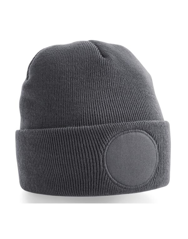 B446 Beechfield Circular Patch Beanie Graphite B446 Beechfield Circular Patch Beanie Graphite