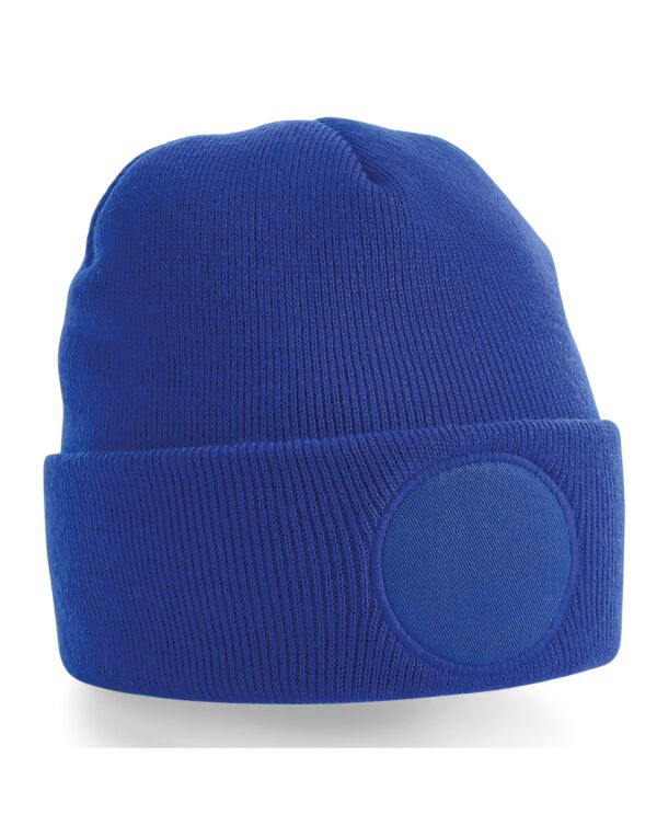 B446 Beechfield Circular Patch Beanie Bright Royal B446 Beechfield Circular Patch Beanie Bright Royal
