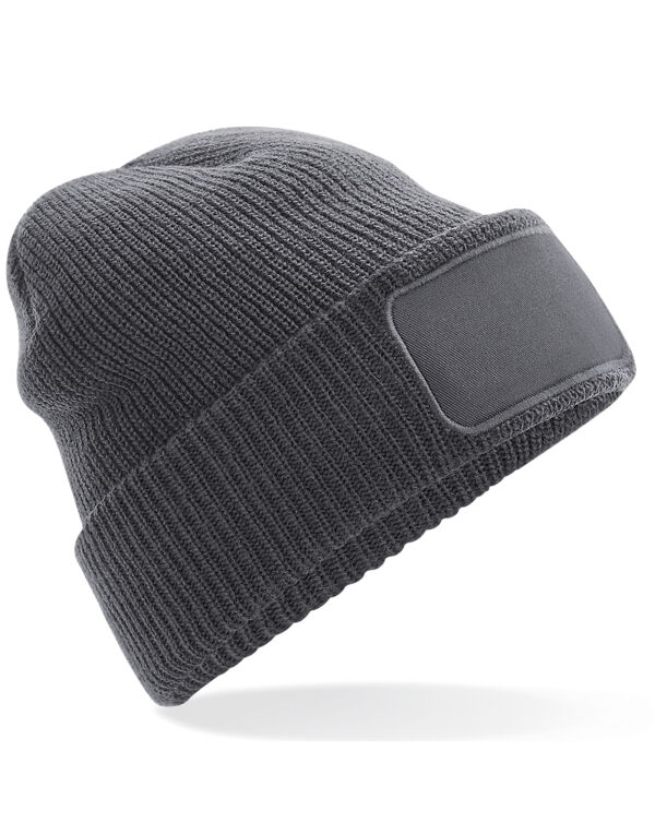 B440 Graphite Thinsulate™ Patch Beanie B440 Graphite Thinsulate™ Patch Beanie