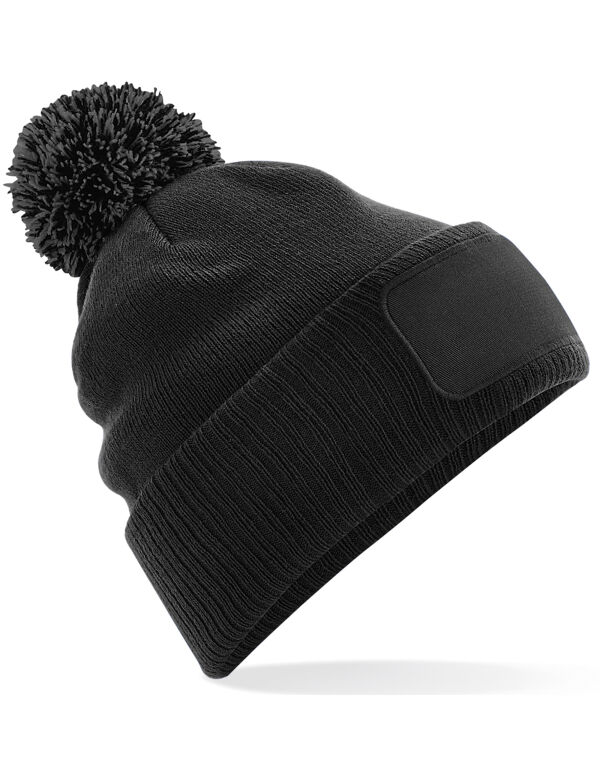 B443 Beechfield Snowstar Patch Beanie Black/Graphite B443 Beechfield Snowstar Patch Beanie Black/Graphite
